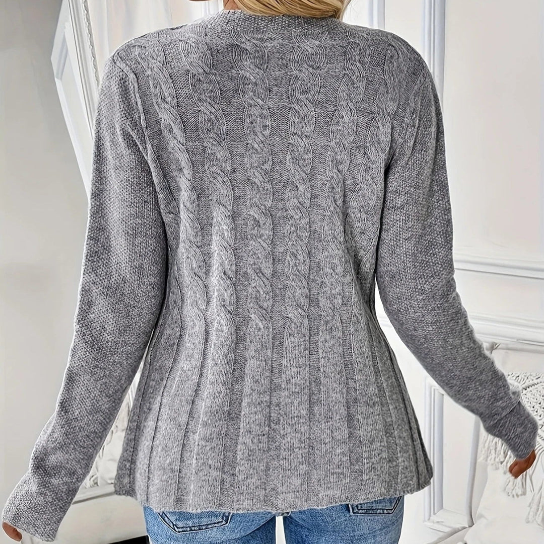 Gevlochten gebreid vest - Marivonne