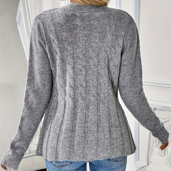 Gevlochten gebreid vest - Marivonne