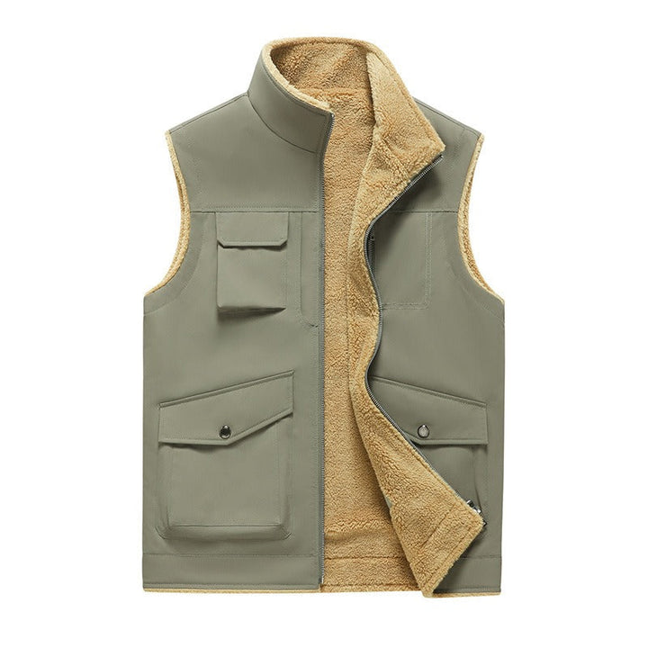 Met fleece gevoerde heren bodywarmer met meerdere zakken in outdoor-stijl - Owen
