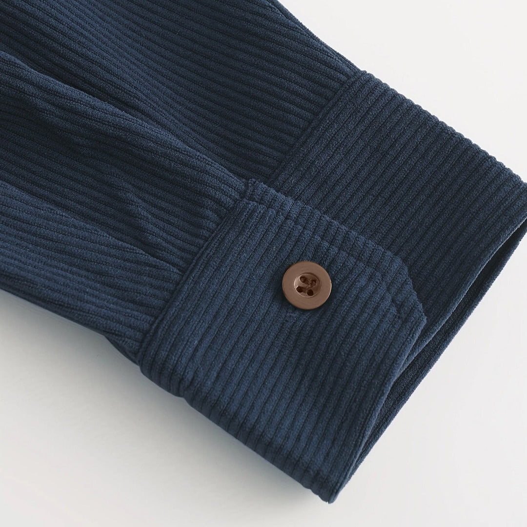 Herenoverhemd in corduroy met casual zakken aan de voorkant - Rian