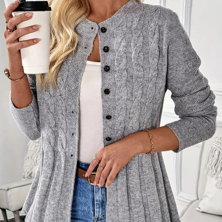 Gevlochten gebreid vest - Marivonne