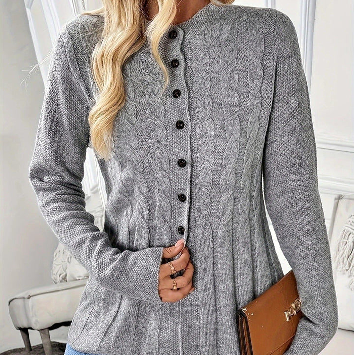 Gevlochten gebreid vest - Marivonne