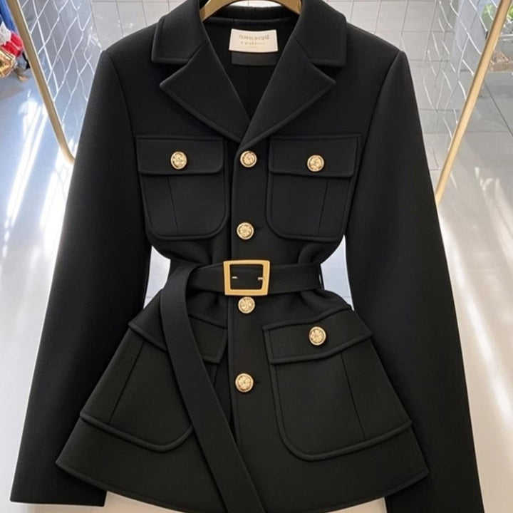 Damesblazer met riem en zakken - Lorane