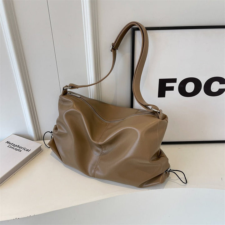 Lichte schoudertas met ledereffect voor dames - Léa