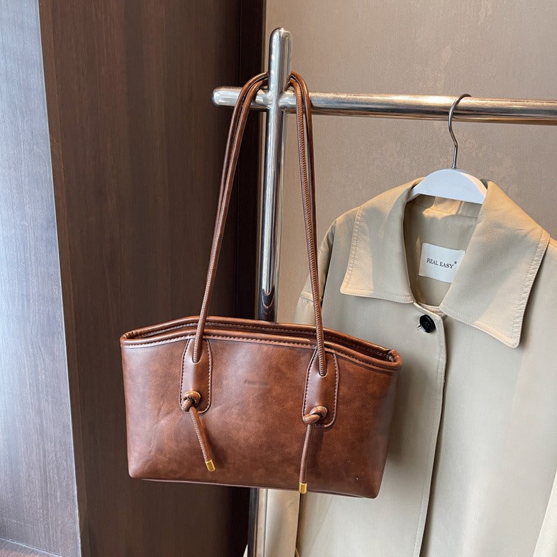 Schoudertas van synthetisch leer voor vrouwen in gestructureerde stijl - Mireia