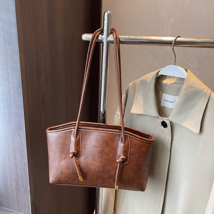 Schoudertas van synthetisch leer voor vrouwen in gestructureerde stijl - Mireia