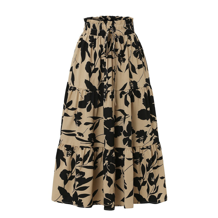 Dames midirok met plooi en bloemenprint - Camila