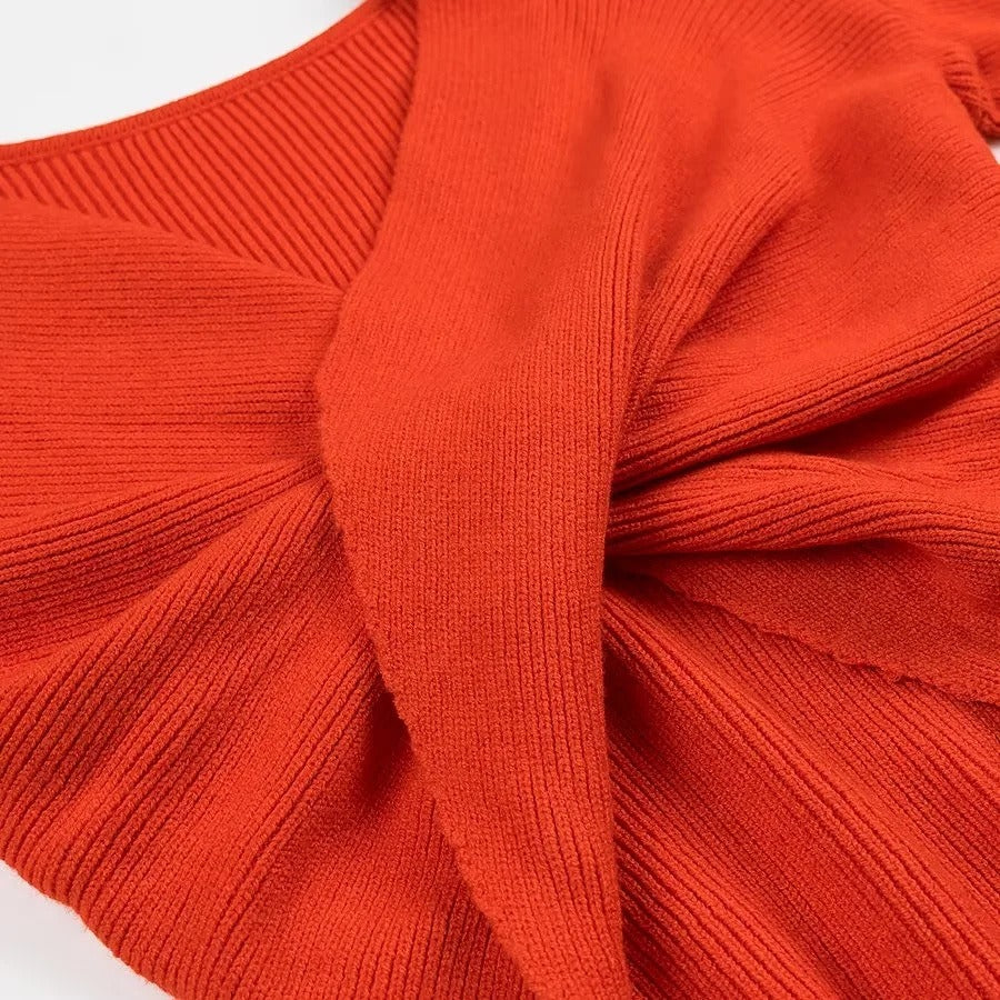 Geribde gebreide damestrui met kort model - Alix