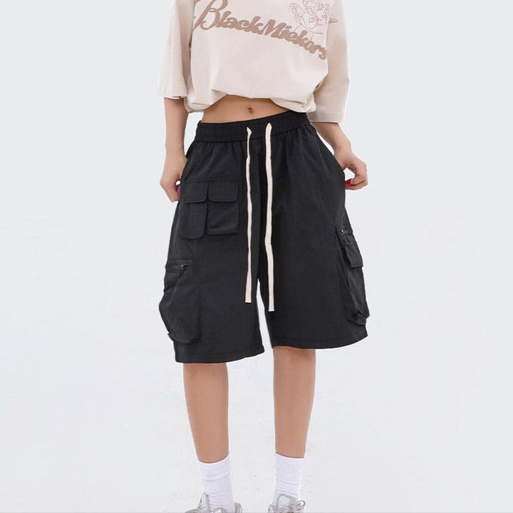 Damesshort met grote zakken en casual ritssluiting - Fey