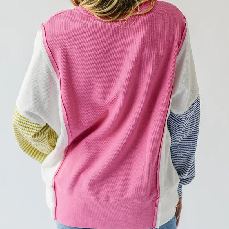 Multicolour casual sweatshirt met lange mouwen - Maelis