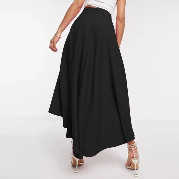 Asymmetrische damesrok met hoge taille - Tamara