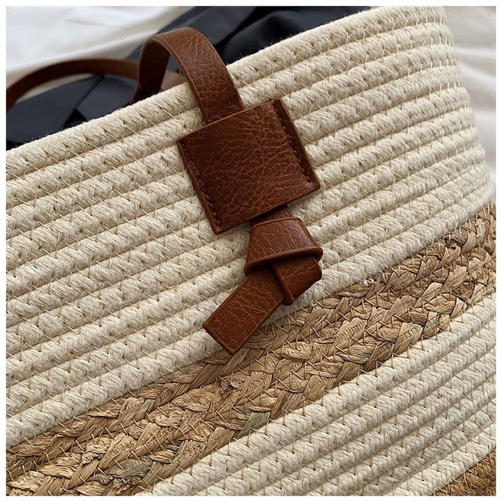 Gevlochten shopper-tas voor dames in zomerse stijl - Loretta