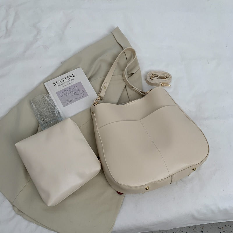 Minimalistische stijl schoudertas van synthetisch leer voor vrouwen - Teresa