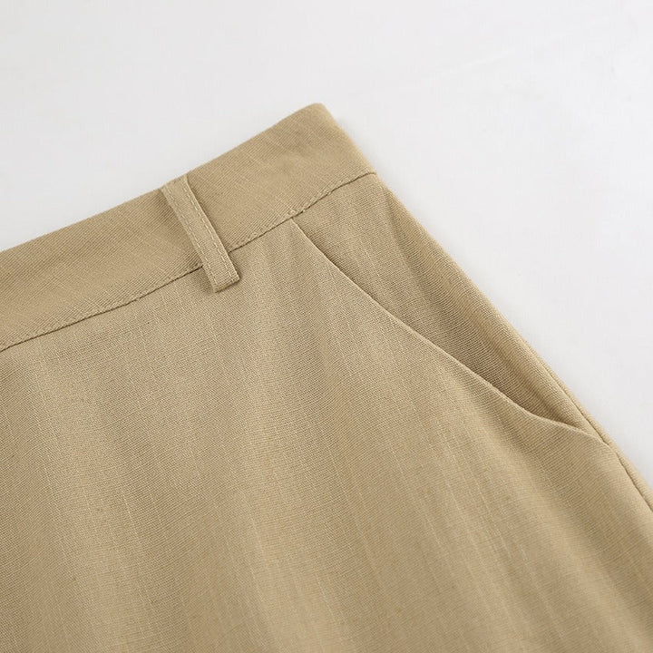 Lange rok, hoog getailleerd, split voor, recht model - Julieta