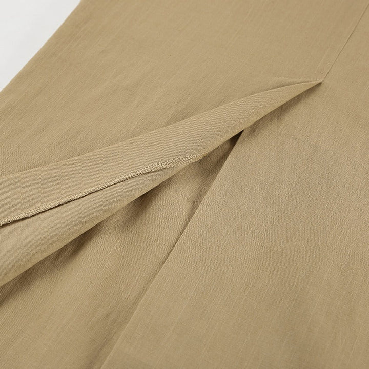 Lange rok, hoog getailleerd, split voor, recht model - Julieta