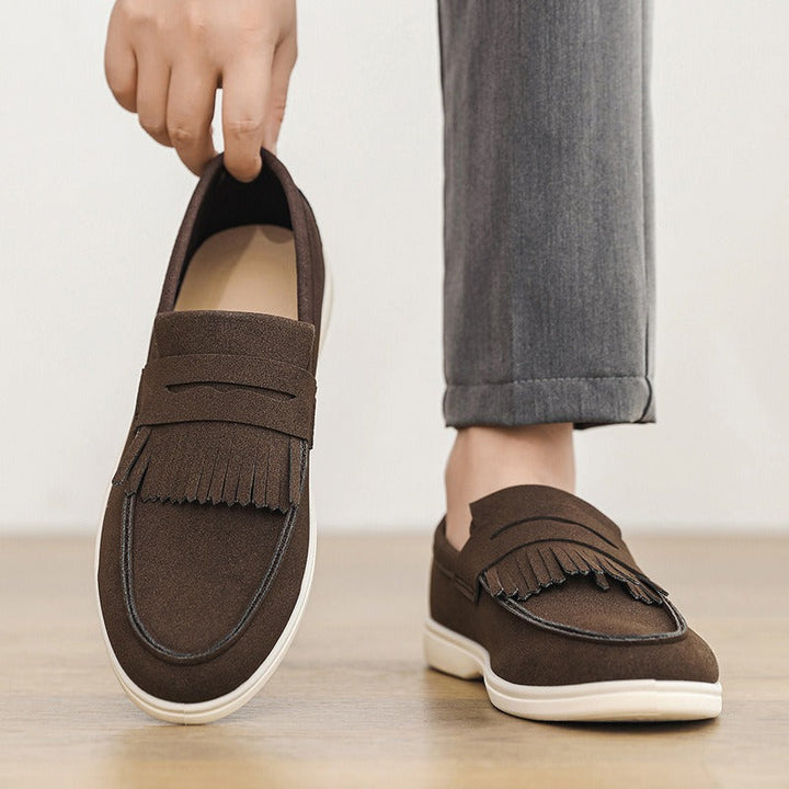 Matte loafers met franjes voor heren - Harrison