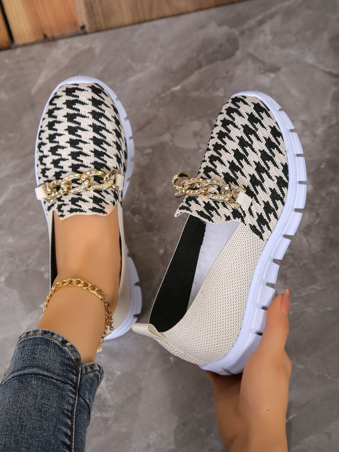 Damesschoenen van mesh met patroon - Harper