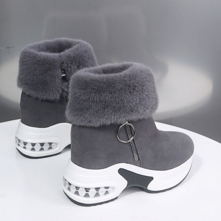 Met antislip gevoerde dameslaarzen met rits - Isleen