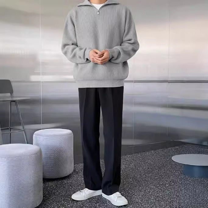 Geribde coltrui met rits - Nils