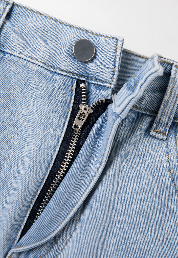 Damesjeans met lage taille, wijde pijpen en lange lengte - Kerstin