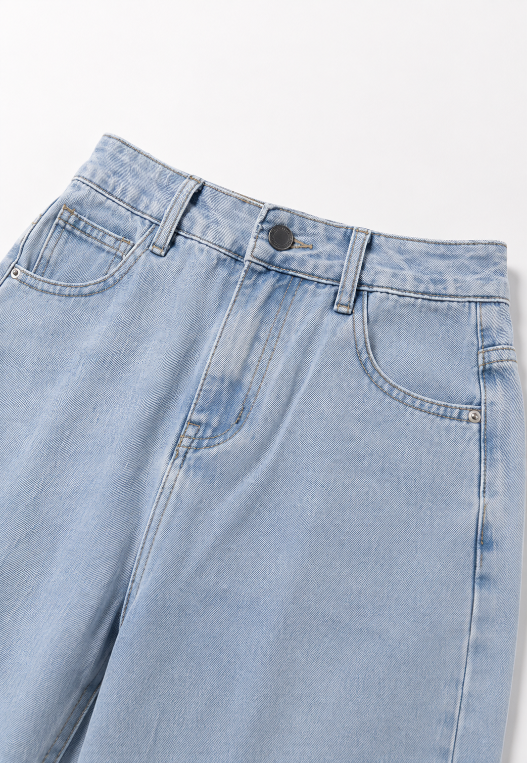 Damesjeans met lage taille, wijde pijpen en lange lengte - Kerstin