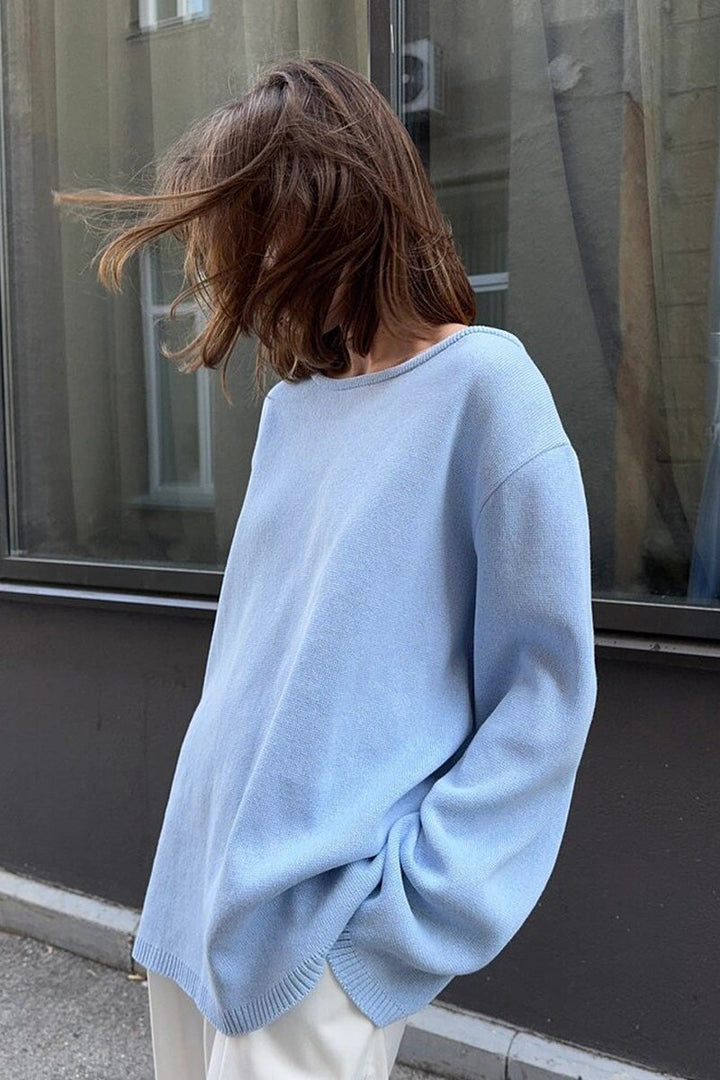 Oversized damestrui met open rug en lange mouwen - Mireya