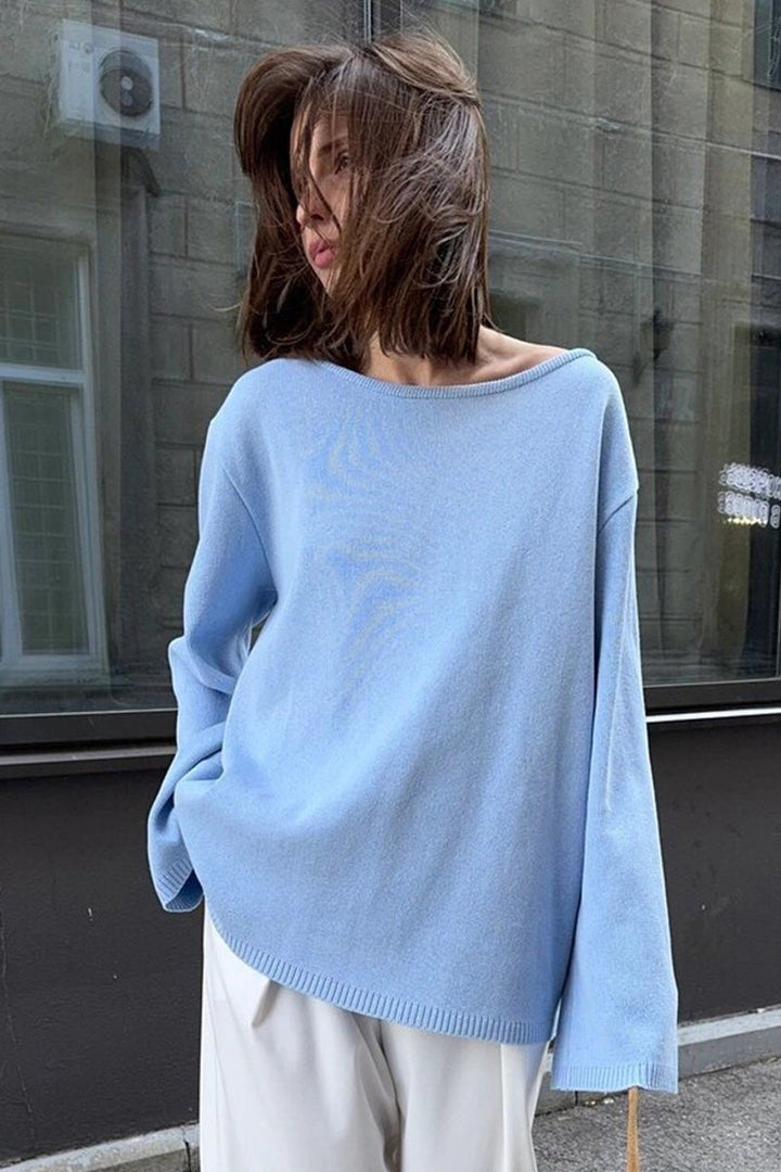 Oversized damestrui met open rug en lange mouwen - Mireya