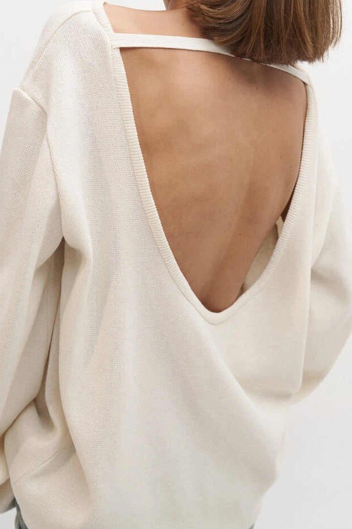 Oversized damestrui met open rug en lange mouwen - Mireya