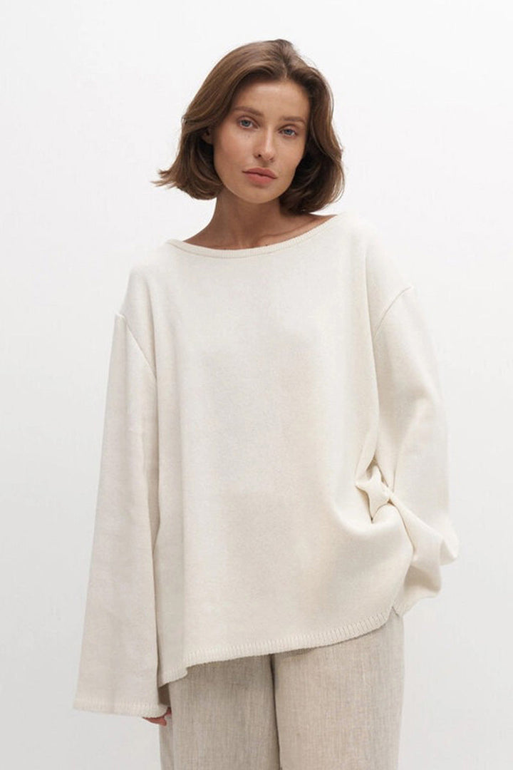 Oversized damestrui met open rug en lange mouwen - Mireya
