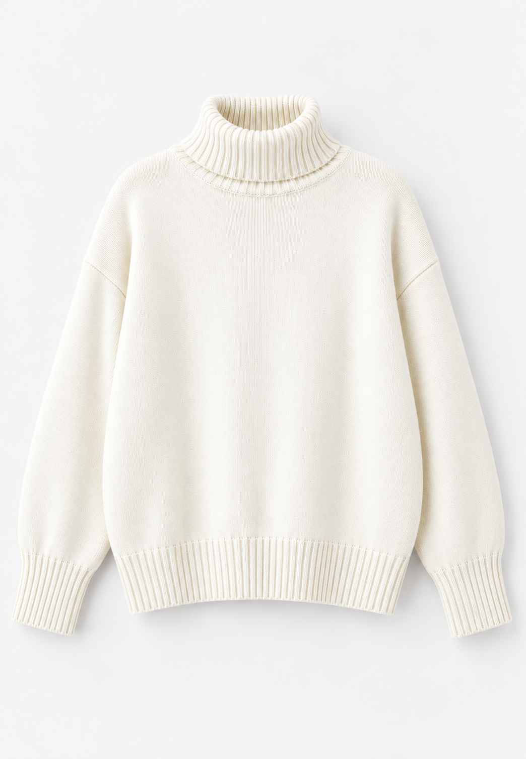 Oversized damestrui met col, verlaagde schouders en glad breisel - Eirwen