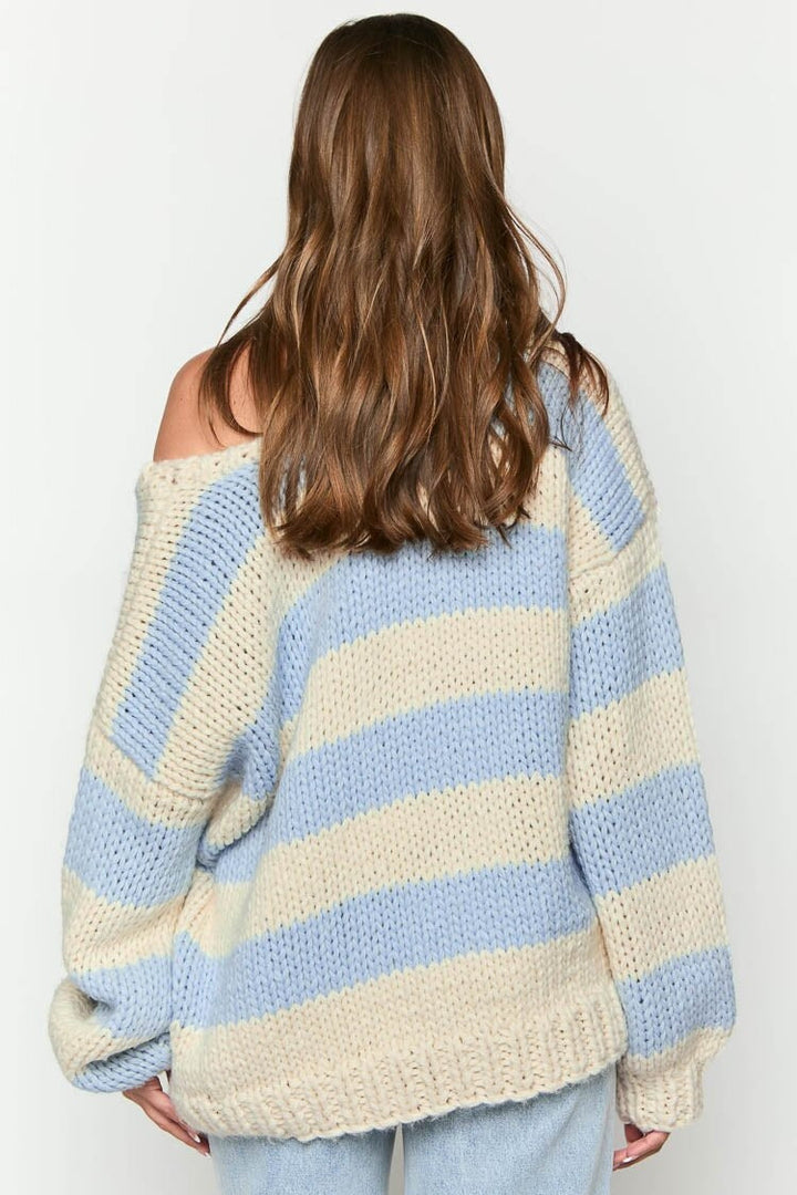 Oversized damestrui met strepen en blote schouders - Frida