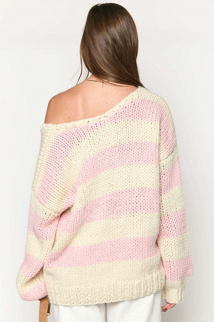Oversized damestrui met strepen en blote schouders - Frida