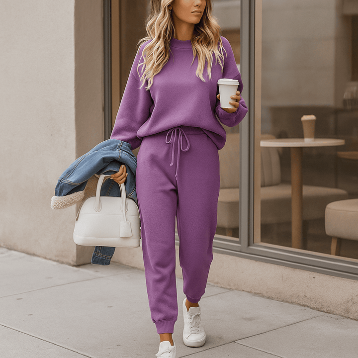 Tweedelige gebreide effect set voor dames - Ameline