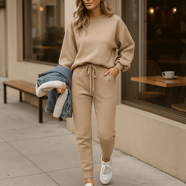 Tweedelige gebreide effect set voor dames - Ameline