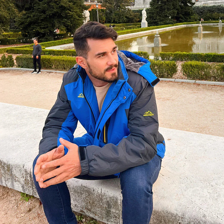 Waterdicht gevoerd herenjack met capuchon - Cavalieri