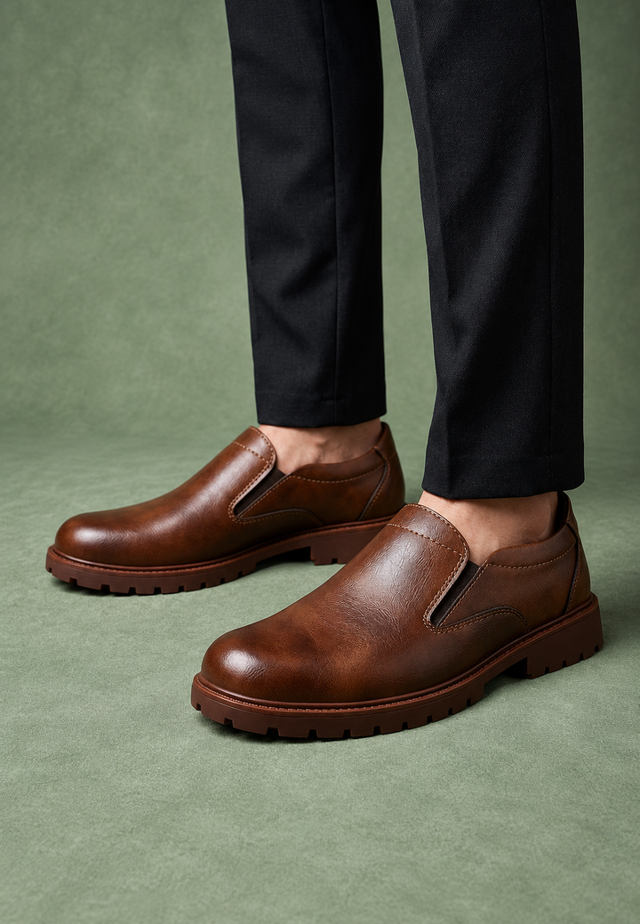 Mocassin heren met tracksool en elastieken aan de zijkant - Jorrit