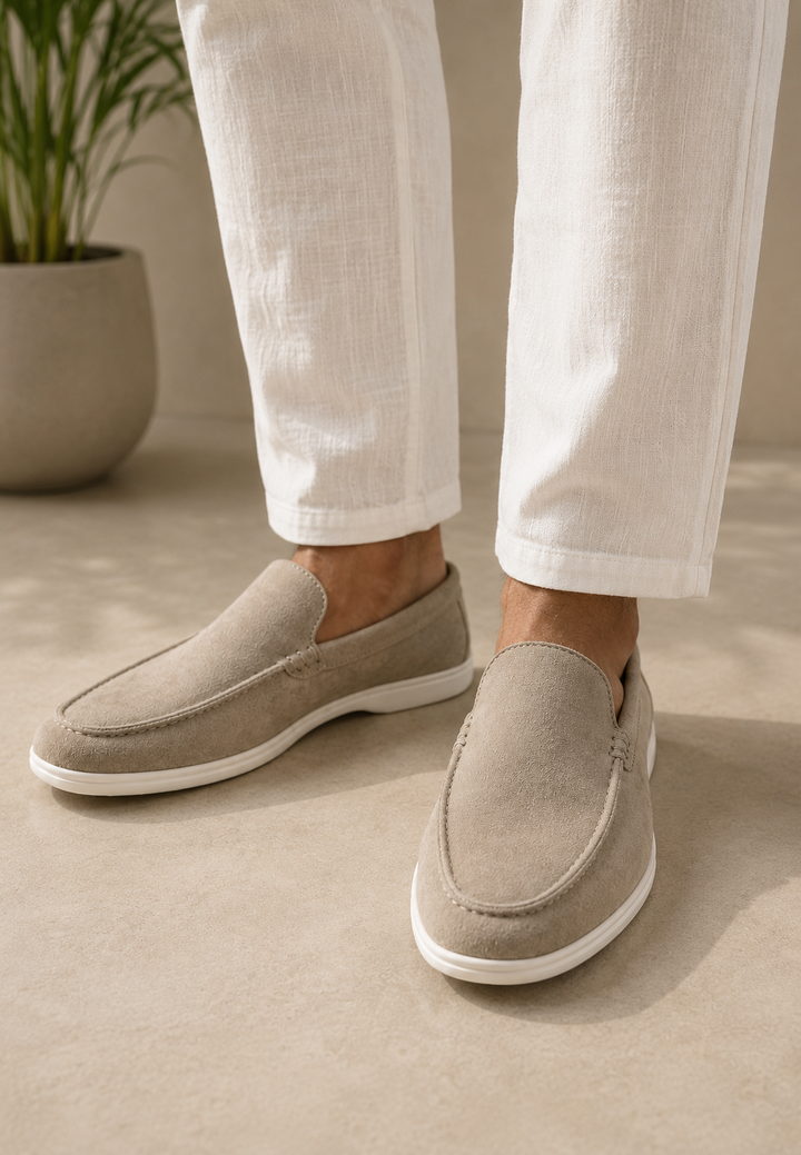 Herenmoccasins met effen ontwerp in herfststijl - Gerald