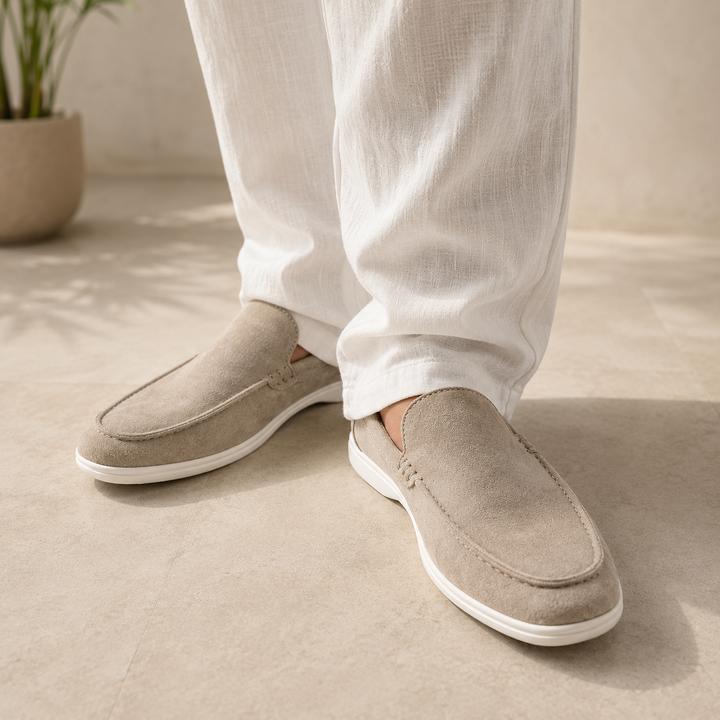 Herenmoccasins met effen ontwerp in herfststijl - Gerald