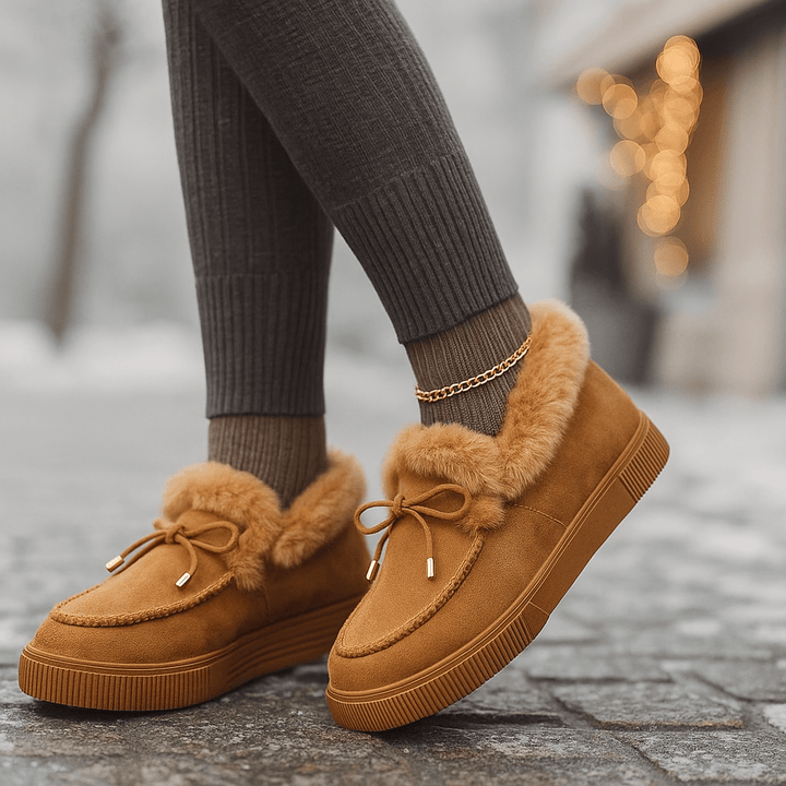 Damesschoenen met pluche-effect - Esmira