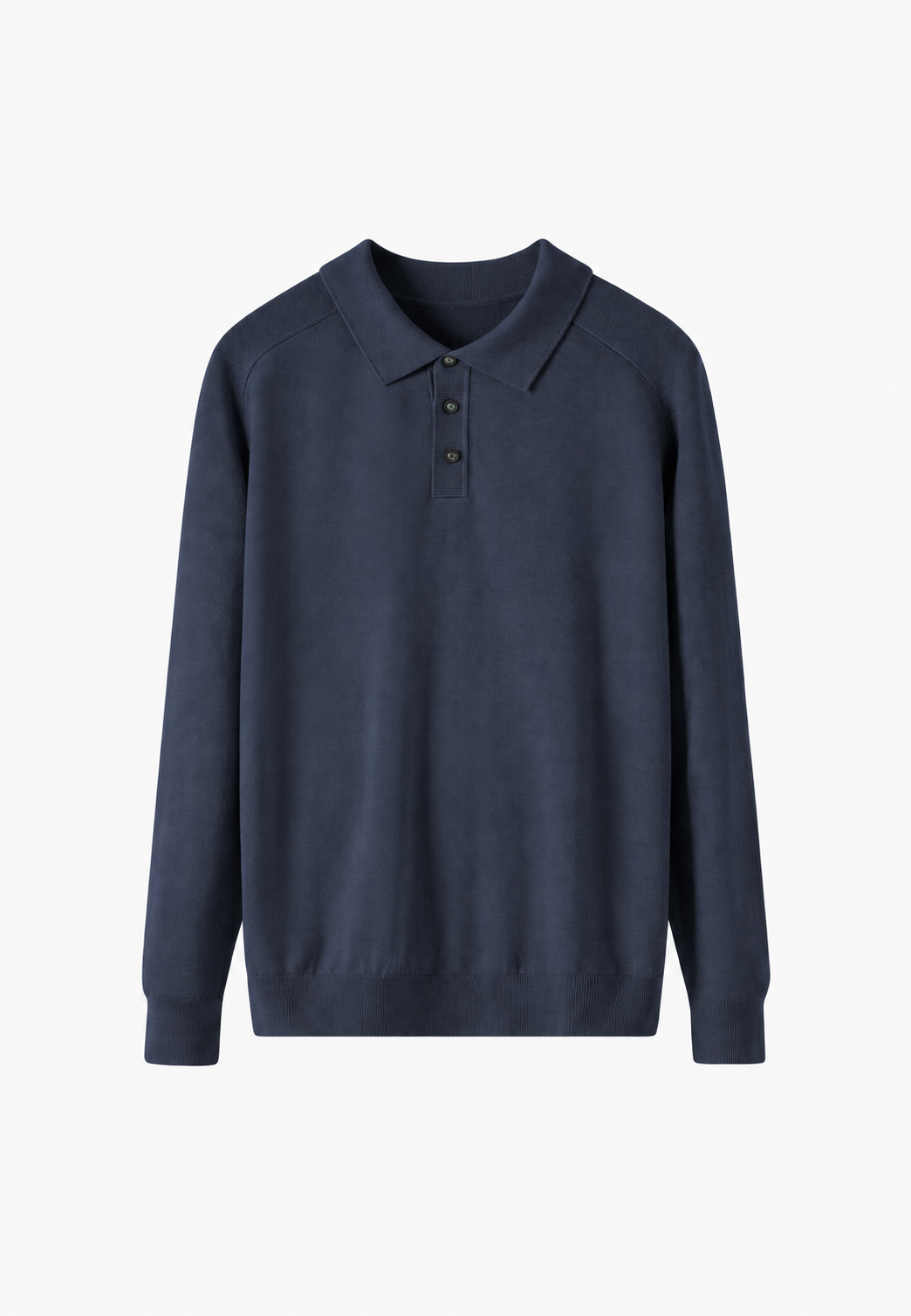 Gebreid poloshirt van een wolmix met open kraag - Gaël