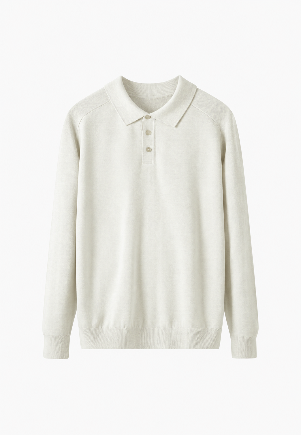Gebreid poloshirt van een wolmix met open kraag - Gaël