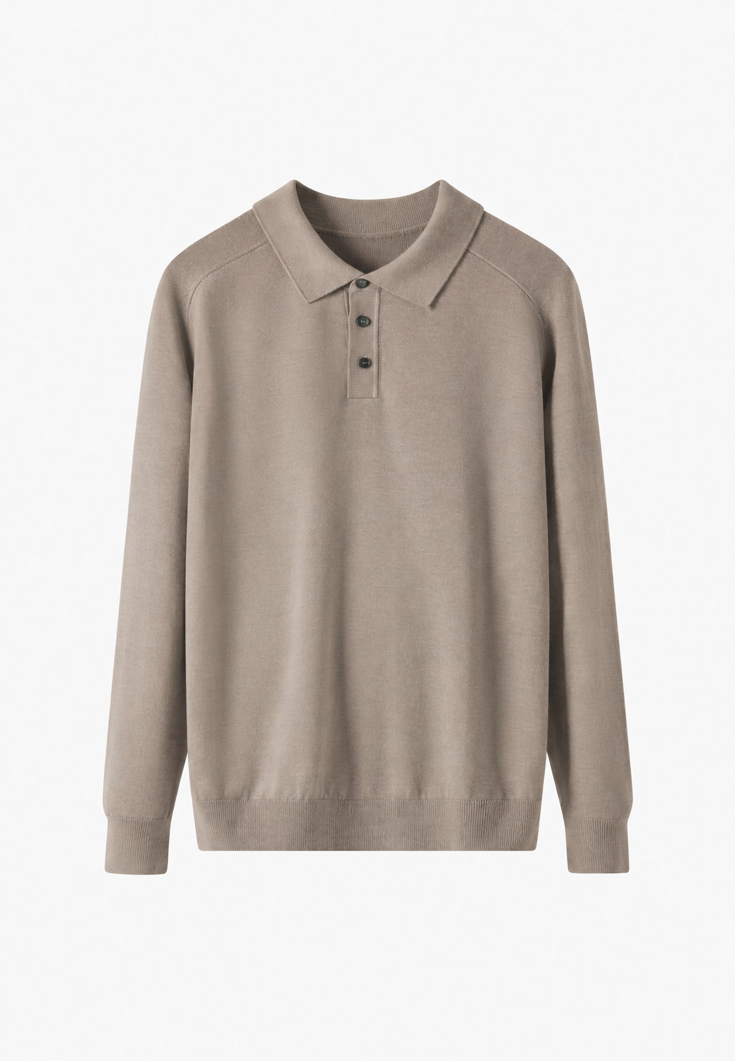 Gebreid poloshirt van een wolmix met open kraag - Gaël