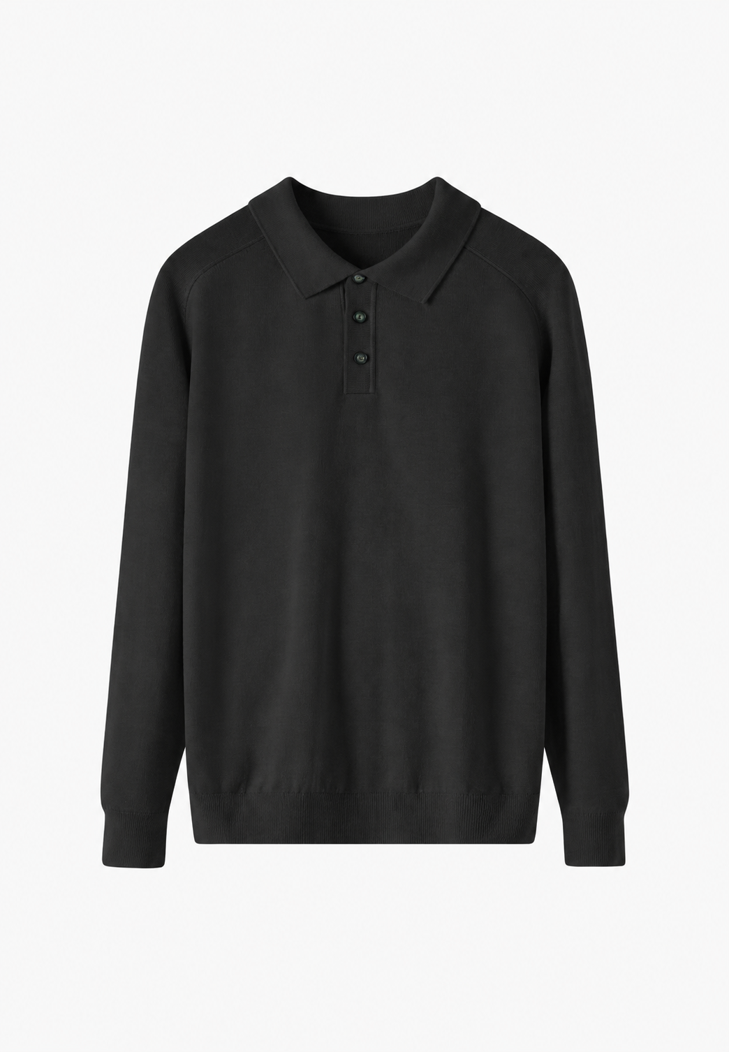 Gebreid poloshirt van een wolmix met open kraag - Gaël