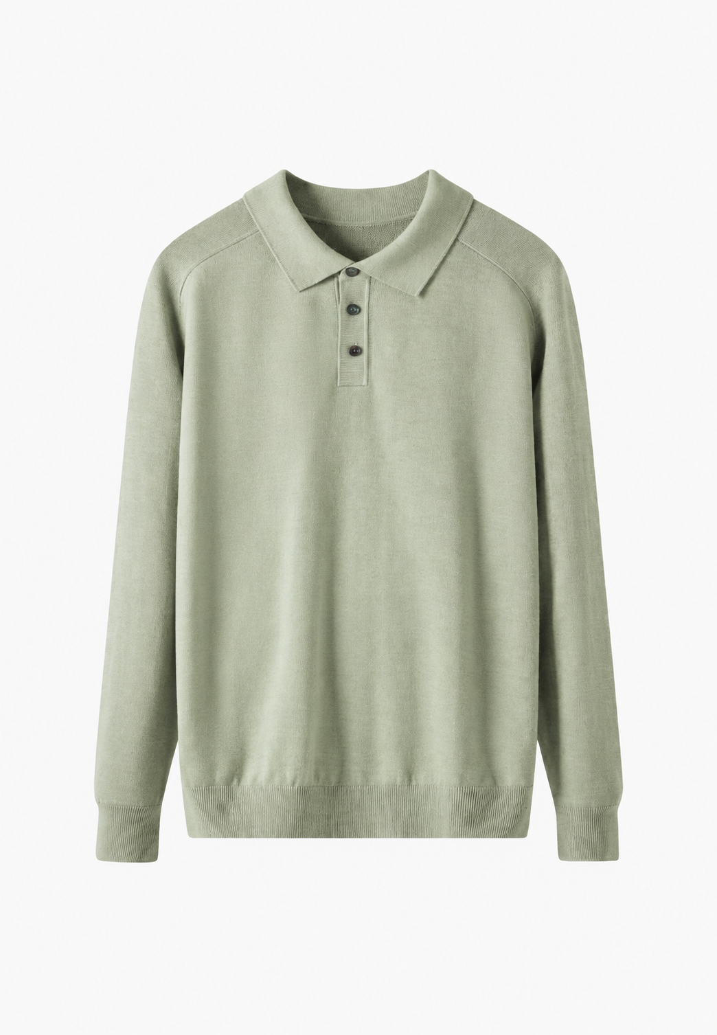 Gebreid poloshirt van een wolmix met open kraag - Gaël