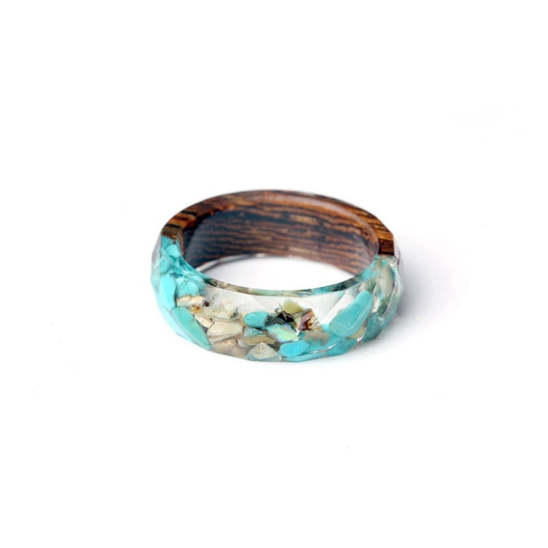 Luci - Houten ring met orchidee