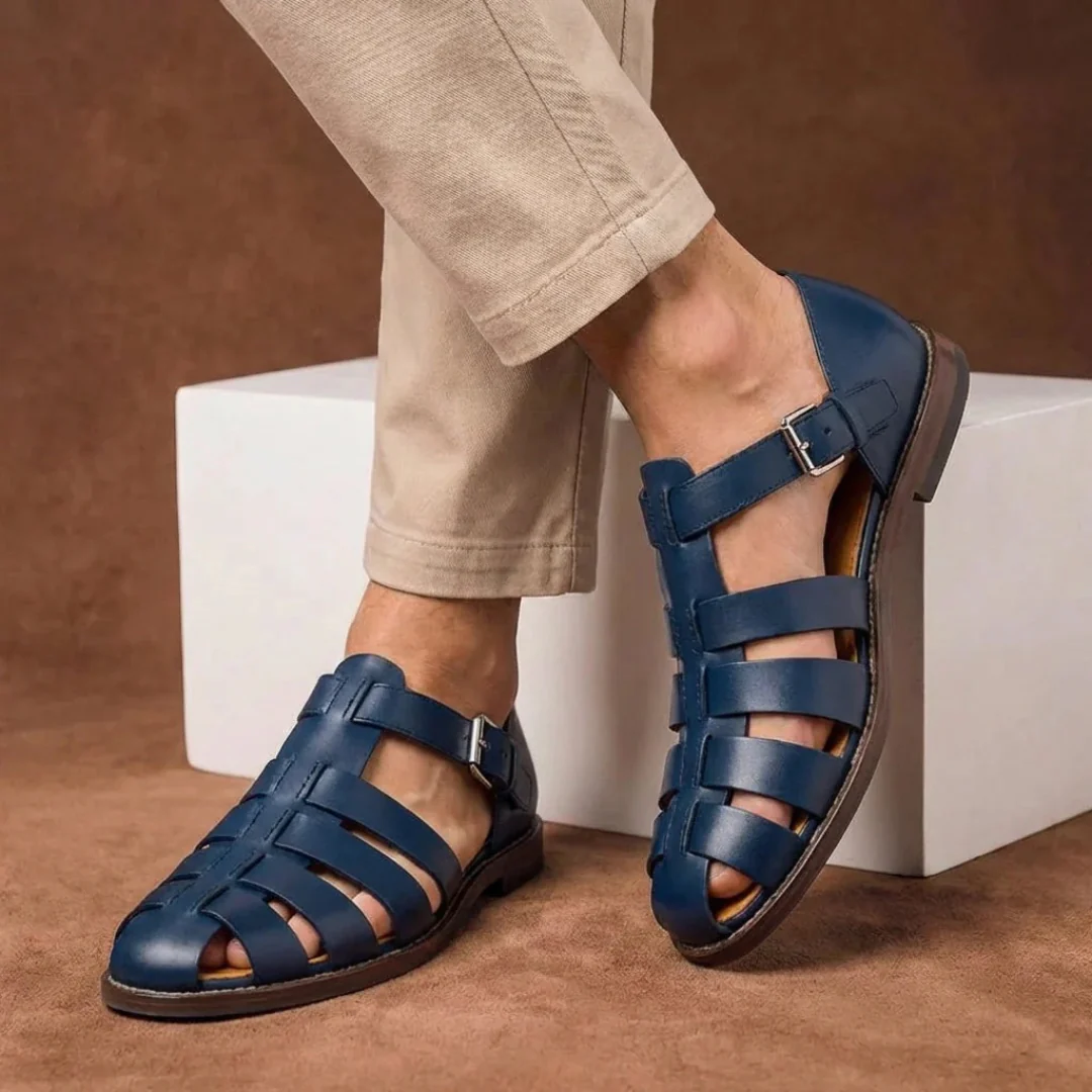 Stijlvolle herensandalen met riempjes en gesp - Lennard