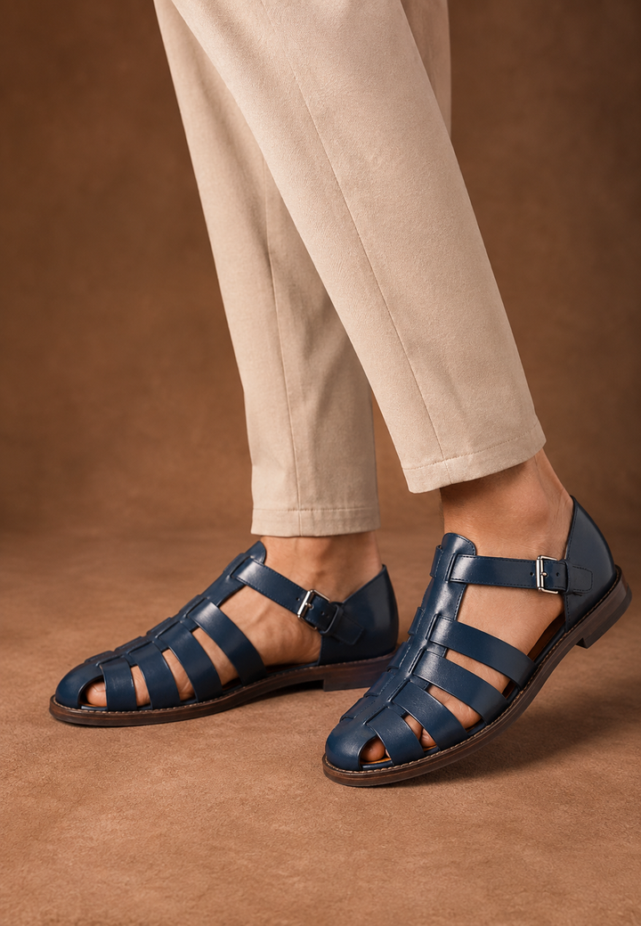 Stijlvolle herensandalen met riempjes en gesp - Lennard