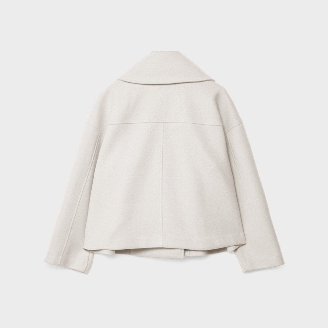 Kort wollen damesjack met dubbele borstknopen - Heidi