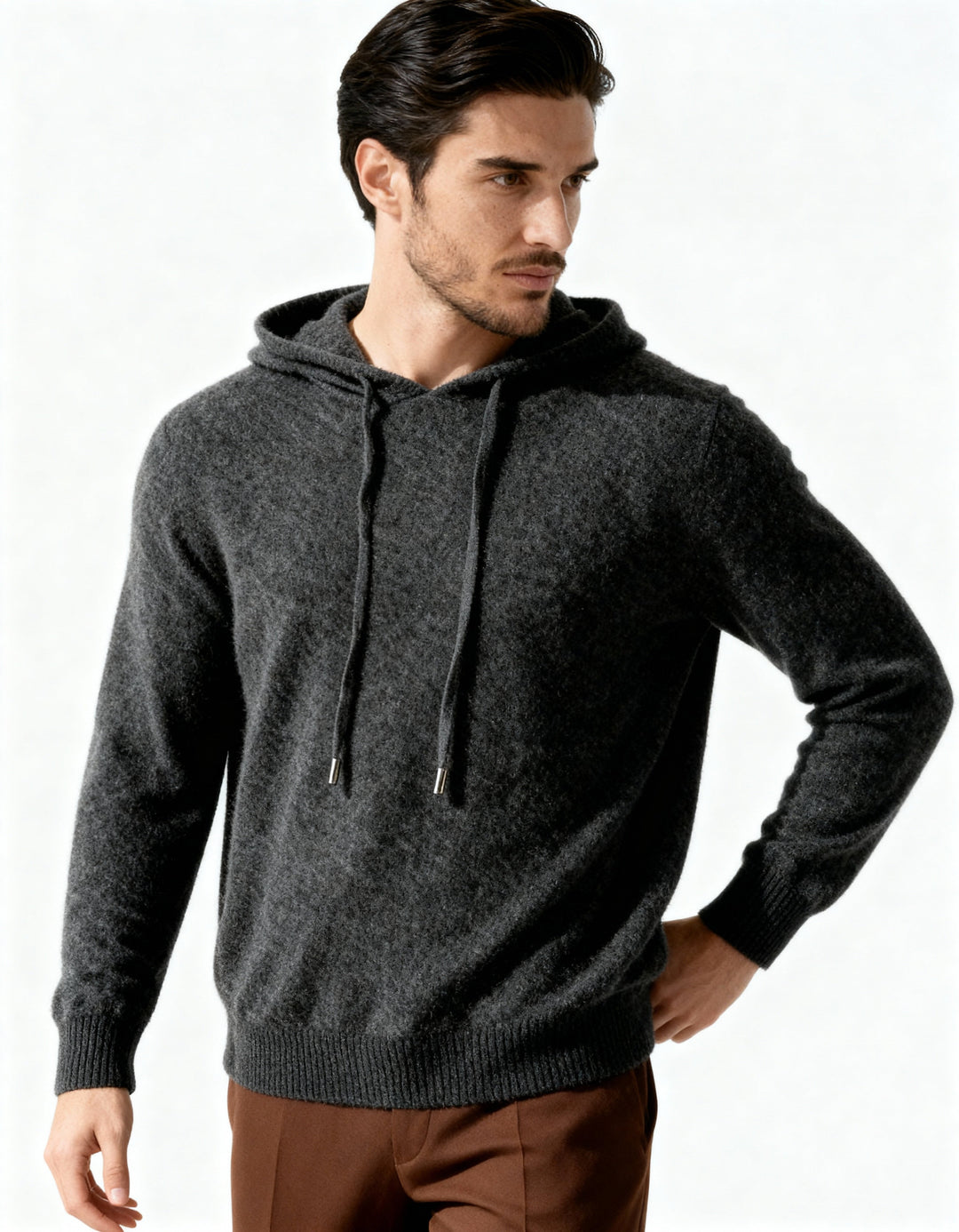 Gebreide herensweater met verstelbare capuchon - Sébastien