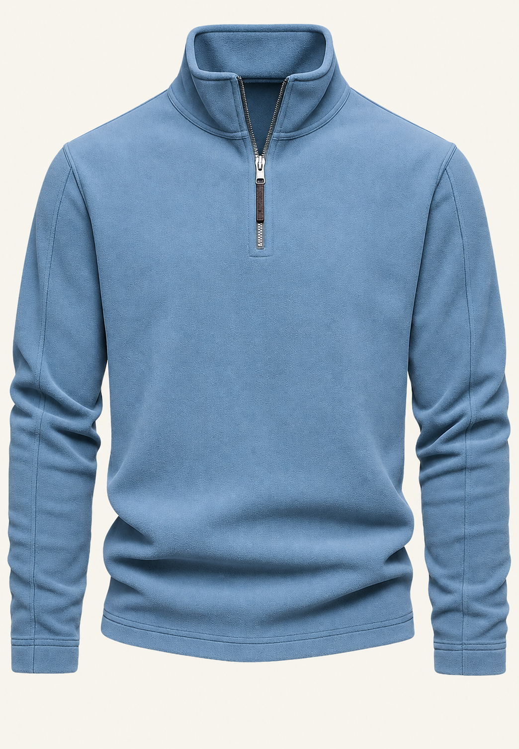 Herensweater met hoge hals en halve rits - Calder